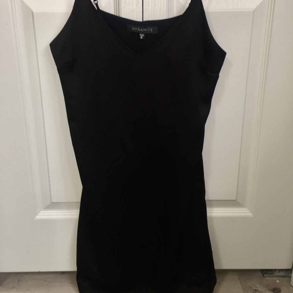 Dynamite silk black dress